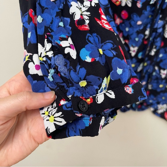 Talbots Petite Floral Long Sleeve Top - Picture 5 of 10